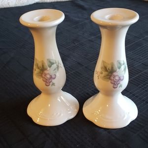 Pfaltzgraff Floral Candle Holders.